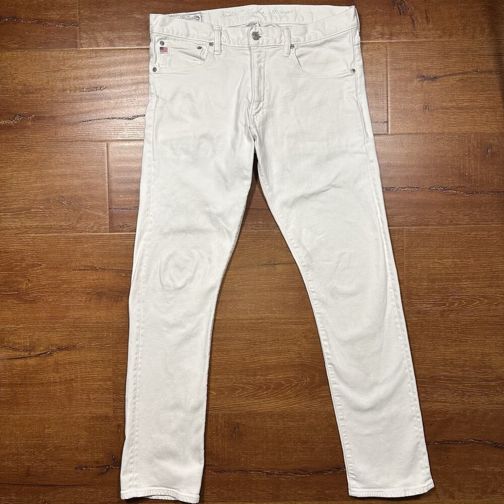 Ralph Lauren Olympic Team Jeans Mens 34x32 White Made In USA 2016 Olympics Polo